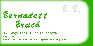bernadett bruch business card